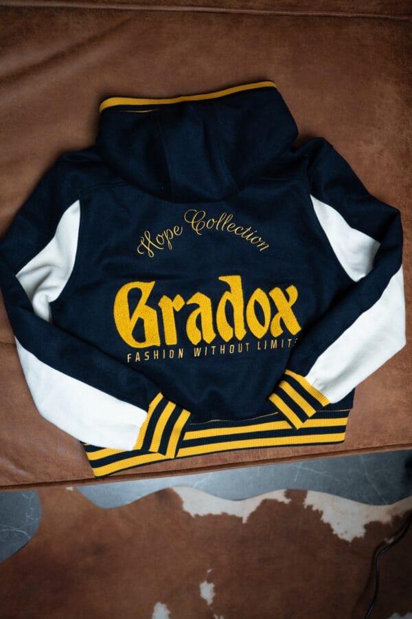 GRADOX Hope Collection varsity jacket, brand story