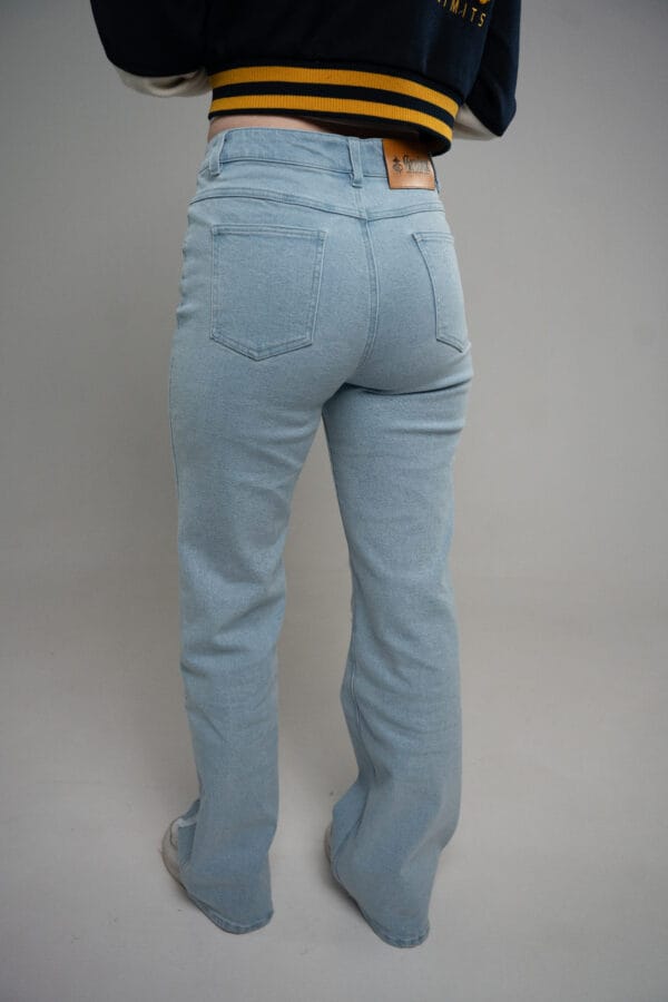 GRADOX straight fit denim jeans, model wearing size M