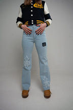 GRADOX straight fit denim jeans detail